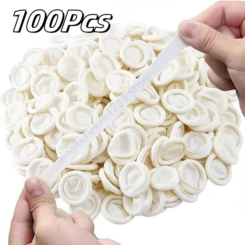 Disposable Gloves Nitrile - 100 шт. одноразовых резиновых напальчников, нескользящие,