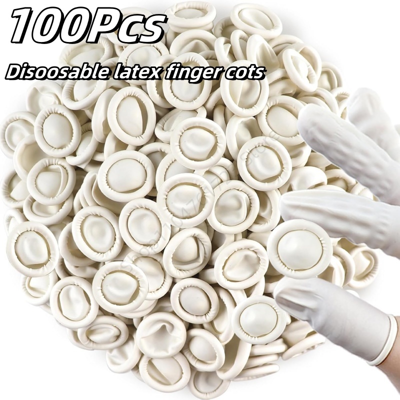 Disposable Gloves Nitrile - 100 шт. одноразовых резиновых напальчников, нескользящие,