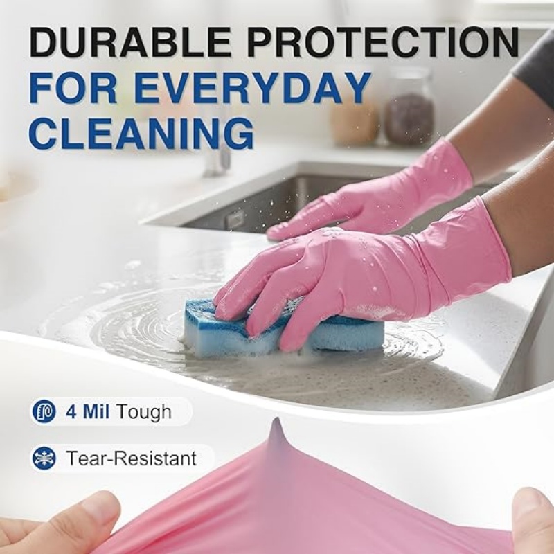 Розовые нитриловые одноразовые – обзор и цена Disposable Gloves Nitrile