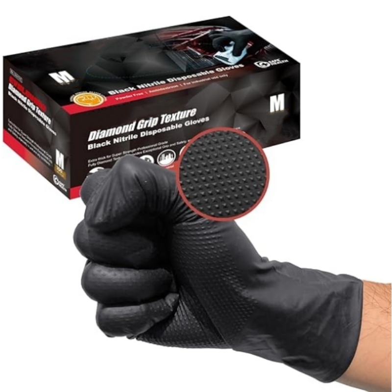 Прочные черные нитриловые перч – обзор и цена Disposable Gloves Nitrile