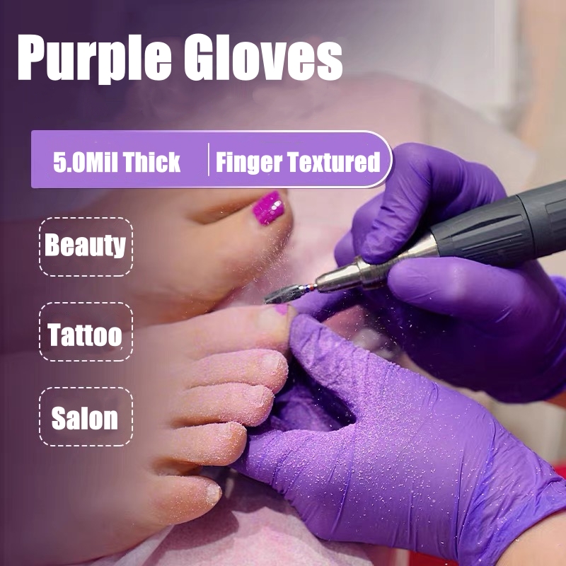 50/100 шт. фиолетовые нитрилов – обзор и цена Disposable Gloves Nitrile
