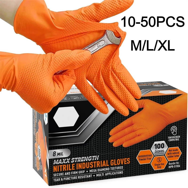 Сверхмощные оранжевые нитрилов – обзор и цена Disposable Gloves Nitrile